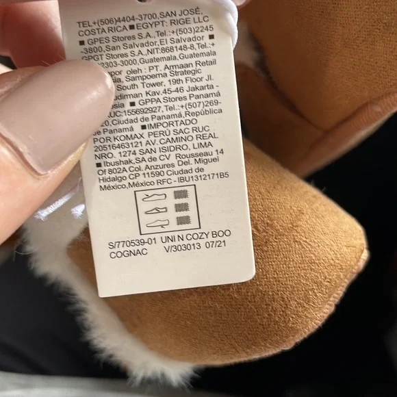 Old Navy 3-6m baby booties Unisex Faux-Fur-Lined Cozy Boots in cognac nwt - Picture 9 of 9